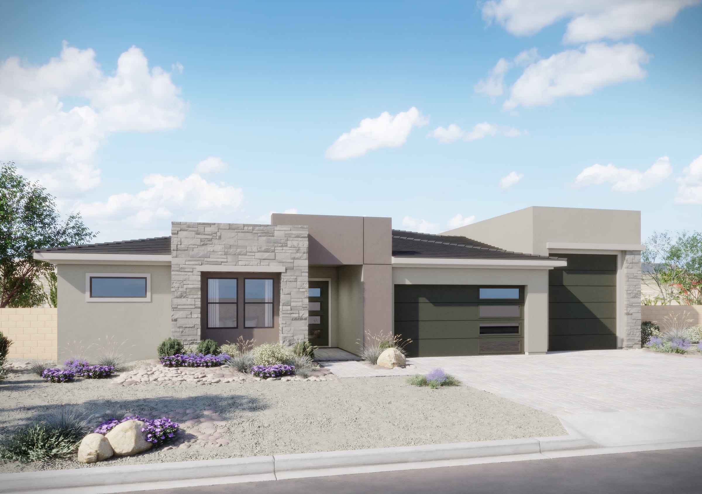 Elevation B with Optional RV Garage